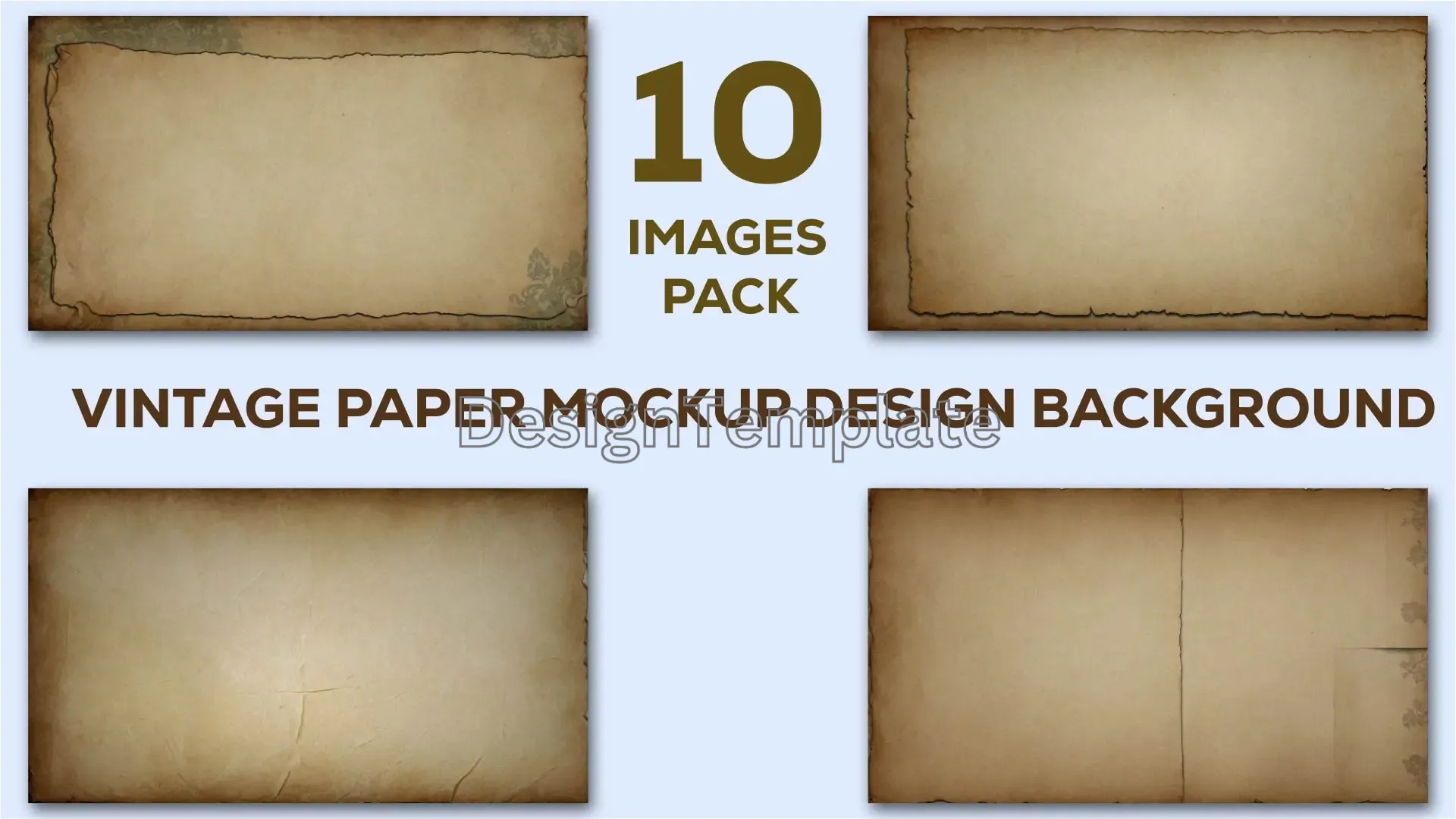 Vintage Paper Mockup Backgrounds Aged & Rustic Paper Textures image